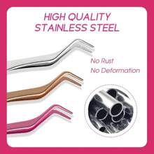 FADVAN FADVAN 1 Pc Eyelash Comb Tweezers+60pcs 40D 8-14MM Mix DIY Heat Bonded Cluster Lashes Extension Tweezer Stainless Steel Anti-Static Non-Magnetic Makeup Tools