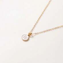 1 Stück Modische Halskette Mit Buchstaben-anhänger, Personalisierte Buchstaben-halskette Für Frauen Und Mädchen, Goldfarben, Geschenk-accessoires