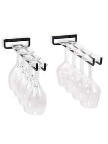 1 pieza Porta Copas Creativo, Estante Colgante para Organizar y Almacenar Copas de Vino - Negro - Ver 6