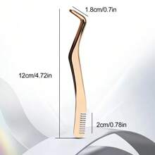 FADVAN FADVAN 1 Pc Eyelash Comb Tweezers+60pcs 40D 8-14MM Mix DIY Heat Bonded Cluster Lashes Extension Tweezer Stainless Steel Anti-Static Non-Magnetic Makeup Tools