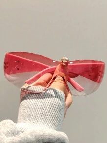 1 件女士多色粉红玫瑰形装饰眼镜 - 可爱时尚的 Y2K 风格，适合所有季节万圣节时尚基本款秋冬女士服装商务休闲礼物 - 粉色 - 查看 24