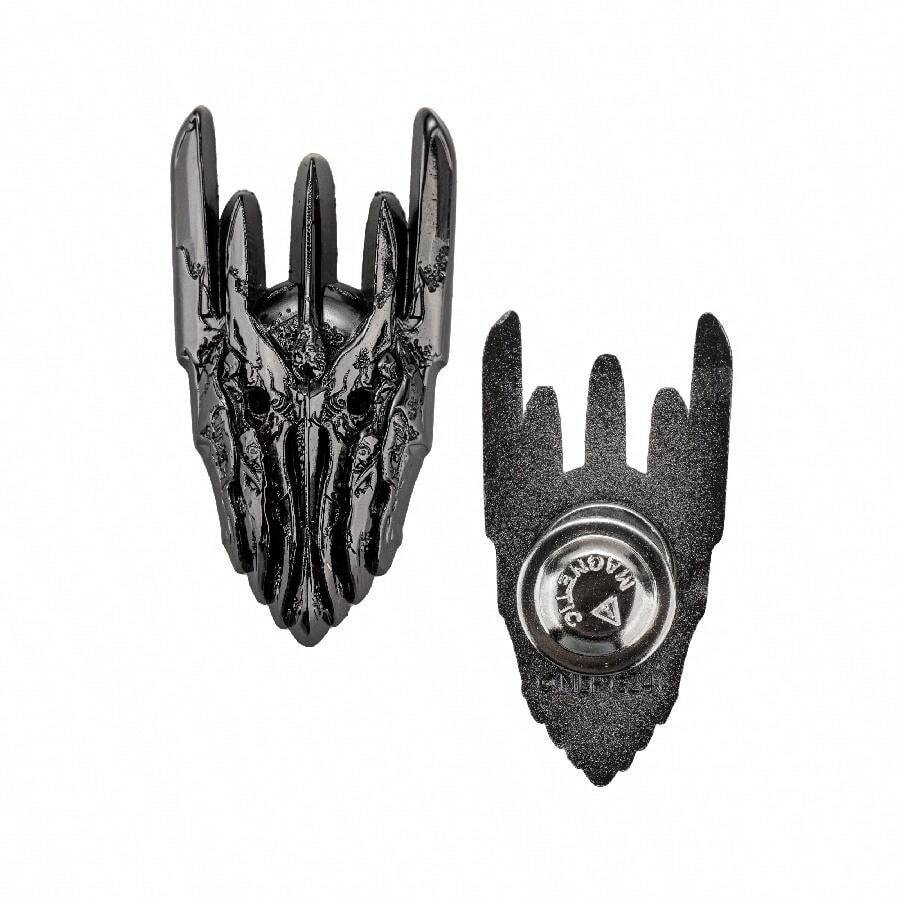 Cinereplicas LOTR Lord Of The Rings Helm Of Sauron Magnetic Pin Jewelry - Antique Silver - View 1