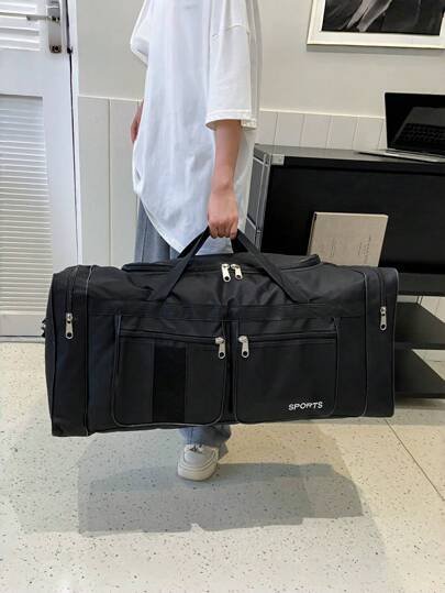 حقيبة سفر موضة جديدة، كاجوال ومتعددة الاستخدامات، فريدة من نوعها وبسيطة، خفيفة الوزن وذات سعة كبيرة لممارسة الرياضة والياقة البدنية والسفر، بجيوب متعددة، حقيبة كتف، مقاومة للماء والبلى، لنقل المستلزمات اليومية والسفر والرحلات العمل والاستخدامات المتعددة كحقيبة أمتعة وحقيبة عطلات وعطلة نهاية الأسبوع وحقيبة رياضية وجامعية ومستشفى