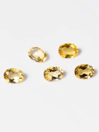 1pc Natural Clear Yellow Crystal Carved Gemstone DIY Gemstone Healing Crystal Festival Gift Mother's Day Gift Couple Matching Jewelry