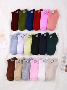 9 pares de Meias Esportivas Baixas com Padrão De Coelhinho Fofo - Perfeitas para Correr e Esportes