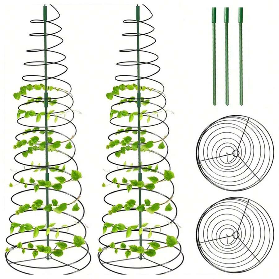 Plant Stand Climbing Pergola Spiral Hoop Stand Potted Vine Climbing