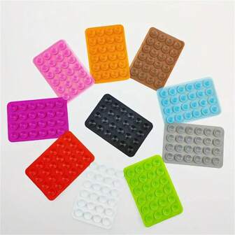 4 pièces Ventouses en silicone pour téléphone portable, 24 ventouses carrées, ventouses en silicone pour étui  de téléphone portable