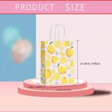 24 Pieces She Found Her Main Squeeze Bridal Shower Party Favors Bags,Lemon Citrus Goody Gift Snacks Treat Candy Party Favors Bags With Handles For Lemon Theme Bridal Shower Party Decorations