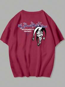 Men T-Shirts - 紫紅色 - 查看 1