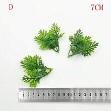 20入/袋塑料水草人造花卉，適用於家居裝飾掛壁桌面DIY花環禮物剪貼簿假植物 - 綠色 - 查看 15