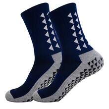 1 Pair Non Slip Sport Football Soccer Socks Grip Socks - Navy Blue - View 4