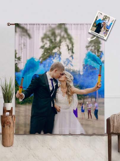 1pc Custom Photo Curtains, Personalized Curtains With Photo And Text, Curtains Photo Collage, Custom Dog Curtains, Personalized Dog Curtainss, Personalized Throws Curtains, Dog Picture Curtains, Collage Curtains, Best Friend Photo Curtains, Cozy Curtains, Family Photo Gift, Wedding Gift, Birthday Gifts, Mother's Day Gift, Father's Day Gift, Gift For Mom/Dad, Gift For Friend, Gift For Her