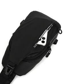 1入流行黑色男士胸包，具有多個口袋，適用於日常使用和約會禮物，腰包，臀包，腰包，旅行工作週末暑期假期大容量攜帶工具禮物個性化禮品男友爸爸丈夫大學袋