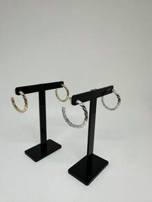 Women Hoop Earrings - Bạc - Xem 3
