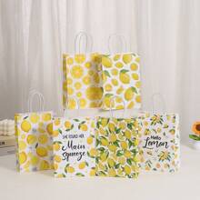 24 Pieces She Found Her Main Squeeze Bridal Shower Party Favors Bags,Lemon Citrus Goody Gift Snacks Treat Candy Party Favors Bags With Handles For Lemon Theme Bridal Shower Party Decorations