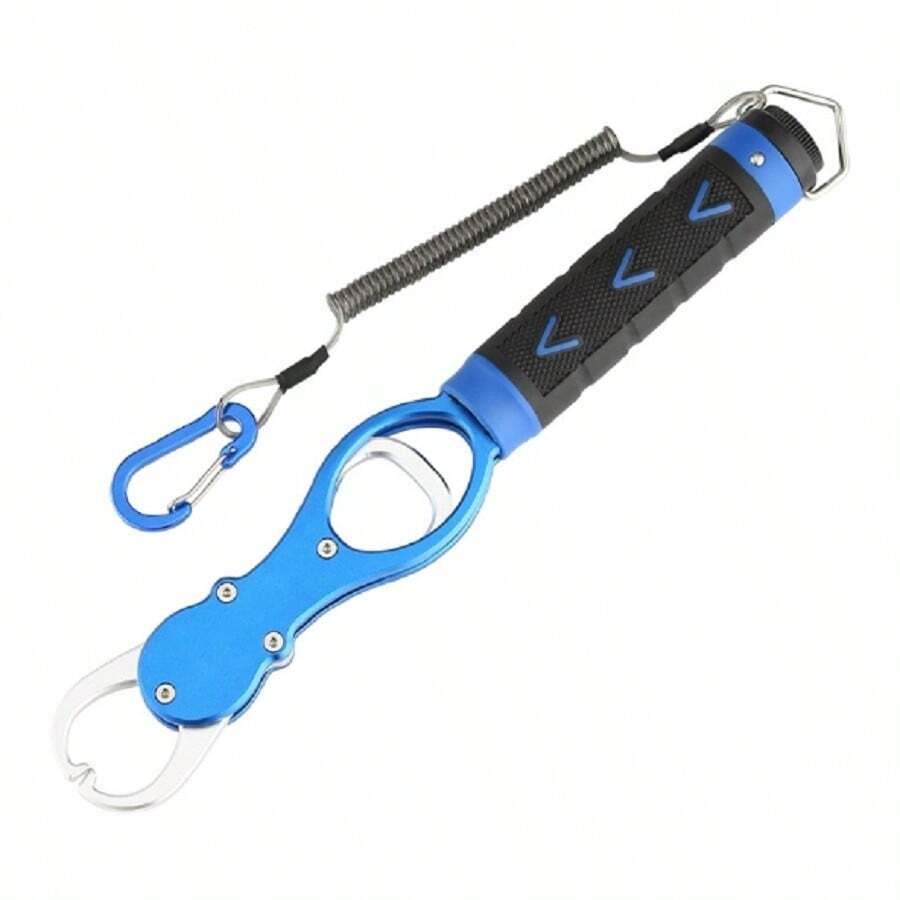 1只釣魚工具套裝，帶比例控制的魚鉗、控魚器、釣魚鉤拆卸器和多功能鉗子 - 藍色 - 查看 1