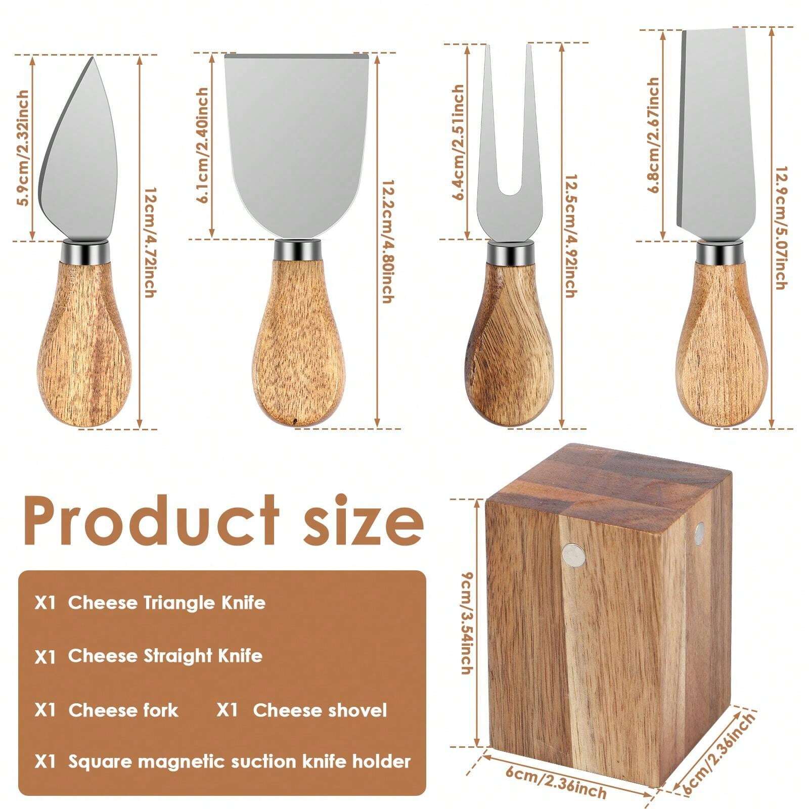 Cheese Cutter Set 4 Stainless Steel Cheese Cutter Utensils With 1