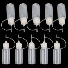 10 Stücke 10 Ml Bastelwerkzeug Leere Plastikflasche Klebstoffapplikator Nadelspitze Quetsch-extrusionsflasche Geeignet Für Den Diy-quiltprozess Von Farbe, Papier, Klebstoff, Tinte, Flüssigkeits-aufbewahrungsflasche