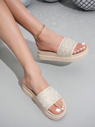 New Arrival Women Fashion Flat Sandals, Casual Solid Color Open Toe Shoes, Women Leisure Slippers
