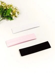 3pcs/6pcs Solid Color Sports & Yoga Headbands, Casual & Versatile, School Stuff, College