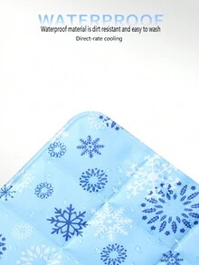 1pc Cooling Snowflake Design Buttock Cushion, Gel Cooling Pad For Summer Without Water Injection, Suitable For Car, Office, Pets Waterproof Bed Mat To Prevent Heat - Multicolor - View 6