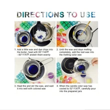 1pc 10g 0.35oz 34 Colors Candle Dye Flakes – High Concentration Dyes For Candle Making (Color Optional) Use In Soy/Coconut/Paraffin Wax - Multicolor - View 4