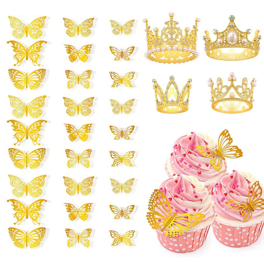 Geburtstagskrone Für Kuchen - Rote Krone Mit Kristall Als Kuchendekoration