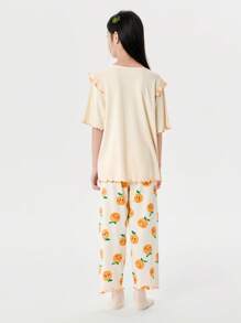 Balabala Girls' Pajama Set Summer Air-Conditioned Antibacterial Homewear - Yellow - View 2