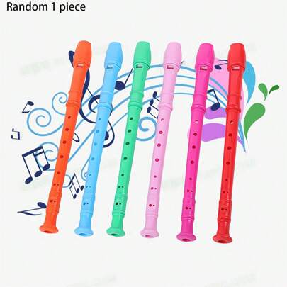 1st 30 cm standard färgglad blockflöjt, 32 cm högkvalitativ 6/8-håls plastinspelare för nybörjare, musikinstrument för att träna vertikal flöjt, musikövning Ackompanjemang Vertikal flöjt (standardmodell löstagbar i 2 sektioner, premiummodell löstagbar i 3 sektioner)