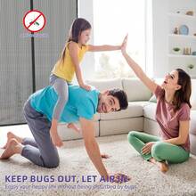 Cửa Màn Từ - Nam Châm Tự Niêm Phong, Đóng Lưới Lưới Chịu Lực Cao Cho Phòng Ngủ Không Cần Tay, Sân Trong Và Cửa Trượt, Ngăn Côn Trùng, Chống Muỗi - Đen 55x94in - Xem 6