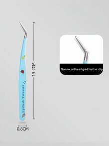 1 Pc Lash Tweezers Eyelash Extension Tweezers, Stainless Steel Straight Tip Tweezers Curved Tip Tweezers Individual Volume Eyelash Tweezers Isolation Tweezers False Lash Application Tools