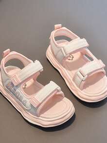 Giày Sandal Công Chúa Cho Bé Gái 2024 Giày Đế Mềm Mùa Hè Mới Cho Bé Gái Mới Tập Đi/Bé Gái Lớn - Hồng - Xem 3