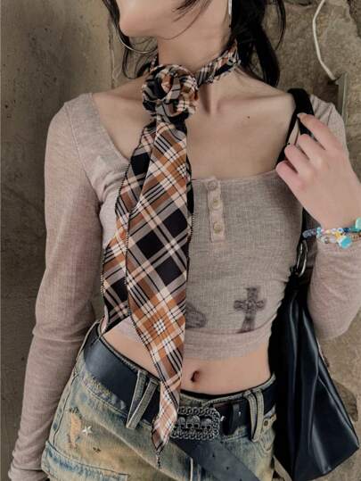 女士时尚百搭 Ins 风格 3D 可爱玫瑰印花围巾，优雅的颈部或头发配饰，多种佩戴方式。Y2K 豹纹印花围巾，适合时尚达人。可拆卸花朵可用作头带、手镯或其他配饰，适合日常、假日、节日、派对。完美的摄影道具。头巾、发带、头带非常适合装扮您的外观