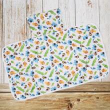Littles & Bloomz Hoạt Hình Cho Bé Họa Tiết Hình Thú Di Động Có Thể Gập Lại Có Thể Giặt Nhỏ Gọn Du Lịch Tã Thay Tã Thảm Chống Thấm Sàn Thay Đổi Thảm Chơi - Nhiều màu - Xem 1