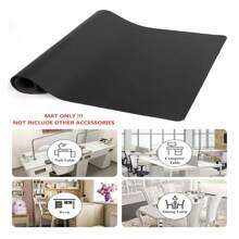 Estera de mesa para uñas de arte negra, cojín de soporte de brazo portátil y plegable para arte de uñas, suave estera de mesa impermeable de arte de uñas de microfibra de PU especial, adecuada para manicurista, práctica de manicura en casa, gran alfombrilla para mouse de oficina, alfombrilla de mouse impermeable para juegos.
