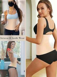 1pc Women Waist Trainer Body Shaper Belt, Sexy Slimming Corset Shapewear Bodysuit, Tummy Control Vest Exercise Waist Belt Suitable For Workout Home Sports And Walk
