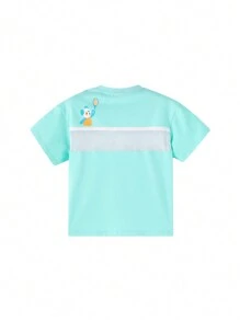 Annil Jungen Sommer Lässig Bedrucktes Rundhals Kurzarm T-Shirt