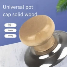 1pc Wooden Pan Cover Handle With Wooden Beads, Heat Resistant Universal Pot Cover Knob For Kitchen Cookware, Replacement For Stainless Steel Pot Lid Knobs - Resistant To Heat, Made Of Wood, Easy To Install, Available In Multi-Piece Options, Suitable For Replacing Pot Handle And Button Covers, Kitchen Tool Accessories - Wood Color - View 8