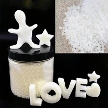 Thời Trang MỚI 50G/100G DIY TPU Đa Hình Nhựa Nhiệt Dẻo Khuôn Viên Nhựa Pha Lê Polycaprolactone Bóng Thủ Công - trắng - Xem 7