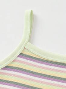 Balabala Young Girl 2024 New Summer Collection, Striped Camisole Top With Sweet And Stylish Design - Multicolor - View 6