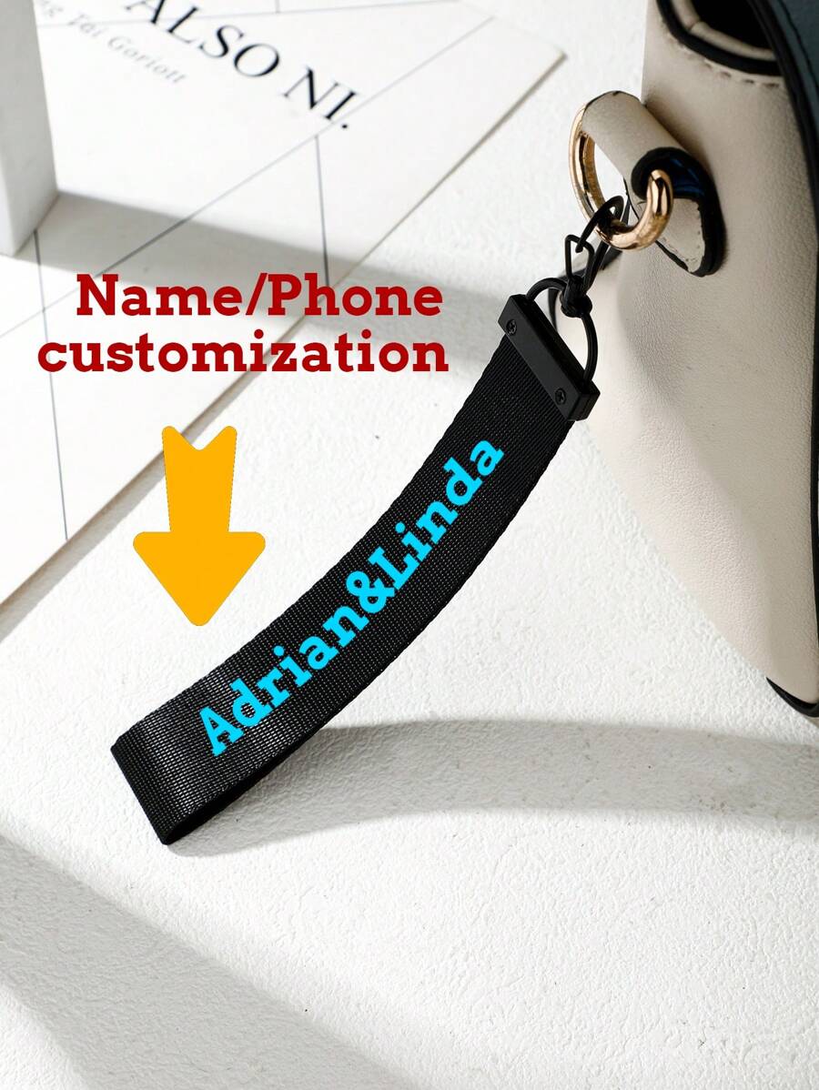 1 Máy Tính Sáng Tạo Có Thể Tùy Chỉnh Túi Móc Khóa Phụ Kiện Màu Trơn Thay Thế Phổ Quát Dệt Móc Khóa Túi Mặt Dây Chuyền Cá Tính DIY Trang Trí Tua Rua Quà Tặng Cặp Đôi Móc Khóa - màu đen - Xem 1