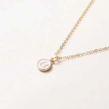 1 Stück Modische Halskette Mit Buchstaben-anhänger, Personalisierte Buchstaben-halskette Für Frauen Und Mädchen, Goldfarben, Geschenk-accessoires