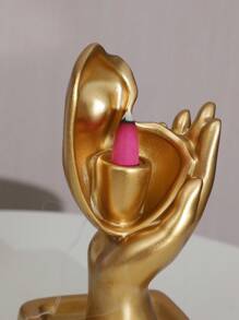 1個樹脂香爐，多功能樹脂雕像裝飾，倒流香爐座，抽象人物雕塑藝術裝飾，適用於家居、桌面和禮品裝飾（不包括香料）