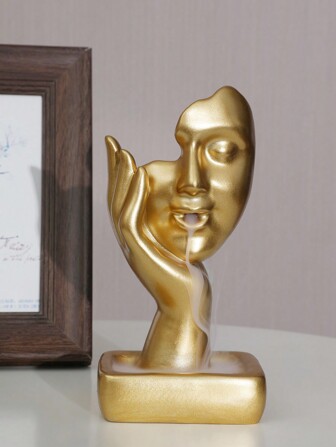 1pc Resin Incense Burner, Multifunctional Resin Statue Decoration, Backflow Incense Holder, Abstract Figure Sculpture Art Decoration, Suitable For Home, Table And Gift Decoration (Incense Not Included) Gifts Birthday Graduation