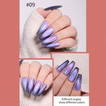 1 lọ sơn móng tay dạng gel mắt mèo phản quang ba chiều đóng hộp bán vĩnh viễn ngâm sạch bằng đèn LED UV Nghệ thuật làm móng 9 màu Nghệ thuật làm móng tại nhà - Nhiều màu - Xem 4