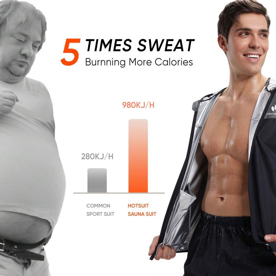 HOTSUIT Sauna Suit For Men Weight Loss Sweat Suits Gym Workout Exercise