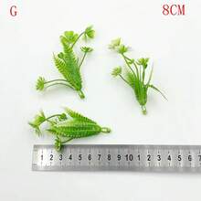 20入/袋塑料水草人造花卉，適用於家居裝飾掛壁桌面DIY花環禮物剪貼簿假植物 - 綠色 - 查看 10