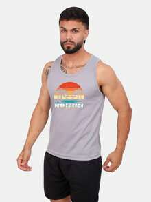 Men Tank Tops - 灰色 - 查看 1