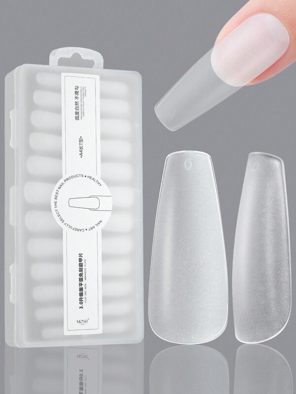 240 Pcs Extra Long Coffin Fake Nails, Acrylic Full Cover False Ballerina Shaped Press On Nails With Box Fake Nails Follow The Natural C Curve Of The Nail For Nail Extension And Home DIY Nail Salon - 12 Sizes Available