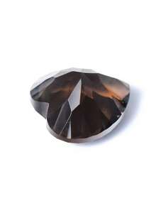 1pc Natural Hand-Carved Heart Shaped Gemstone Faceted Tea Crystal Healing Crystal Mother's Day Gift Ring Gemstone Pendant Gemstone DIY Gemstone - Smoky Quartz - View 7